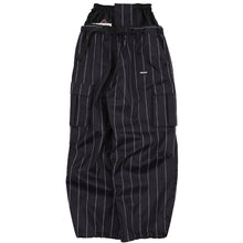 Read the image into the gallery view, CARGO PANTS STRIPE BLACK