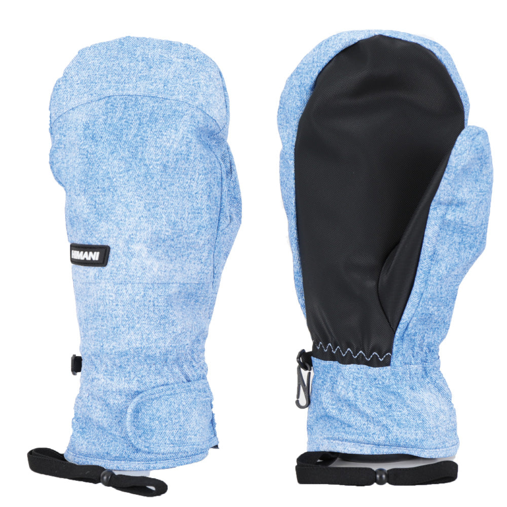 MITTEN GLOVES STONE WASH BLUE 510