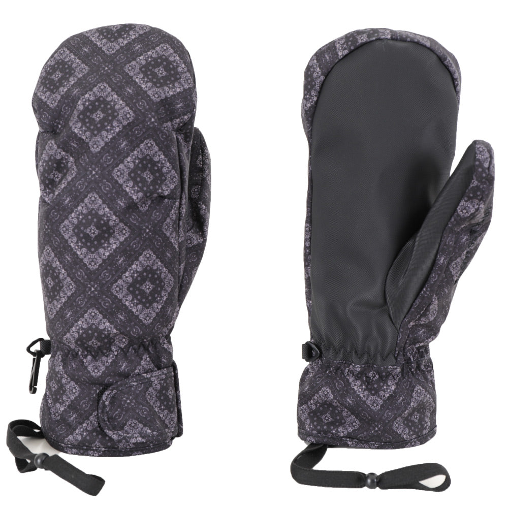 MITTEN GLOVES PAISLEY BLACK 511