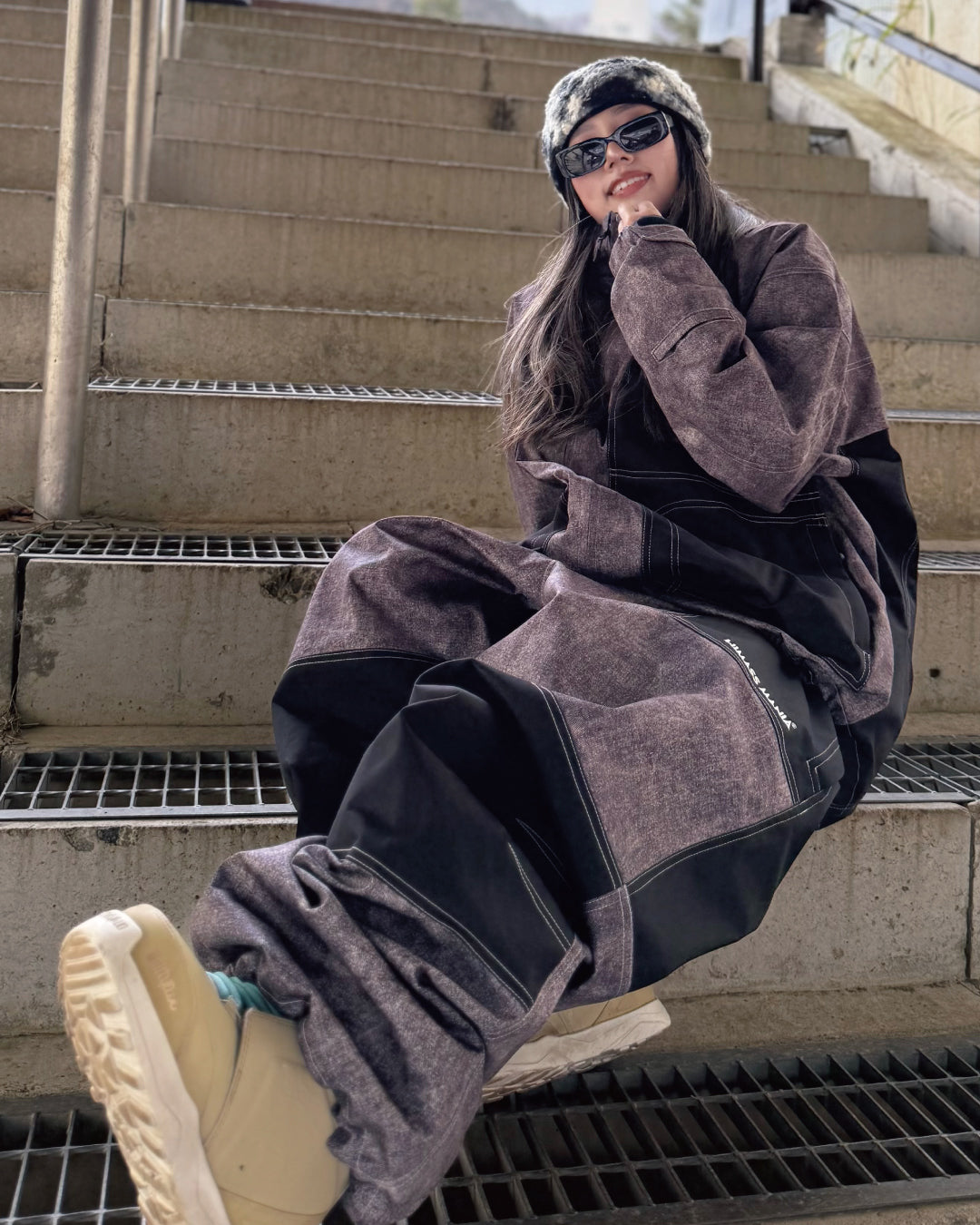 HIMASS MANIAスノーボードウェア STONE WASH BLACK S 10/15 Schedule Shipment PAINTER JACKET STONE WASH BLACK – HIMASS MANIA