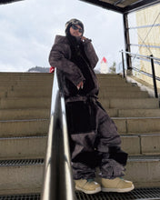 Read the image into the gallery view, PAINTER PANEL PANTS STONEWASH BLACK
